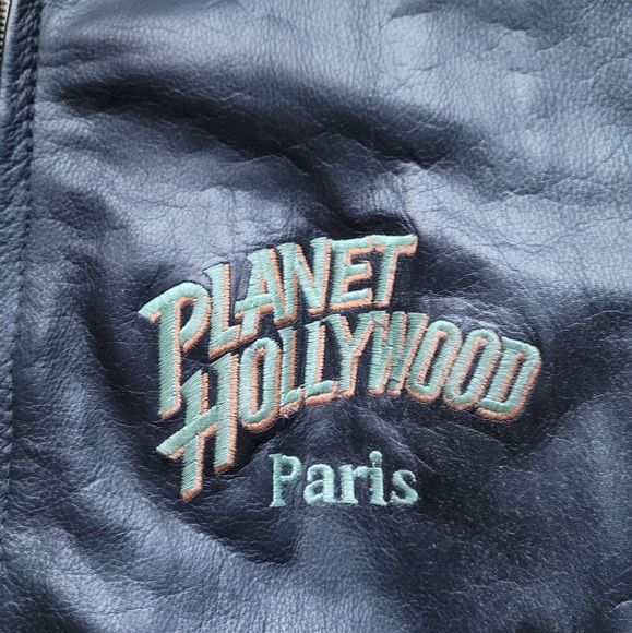🎞🎥Planet Hollywood Paris Reversible Leather Jacket🎥🎞 - Picture 3 of 8